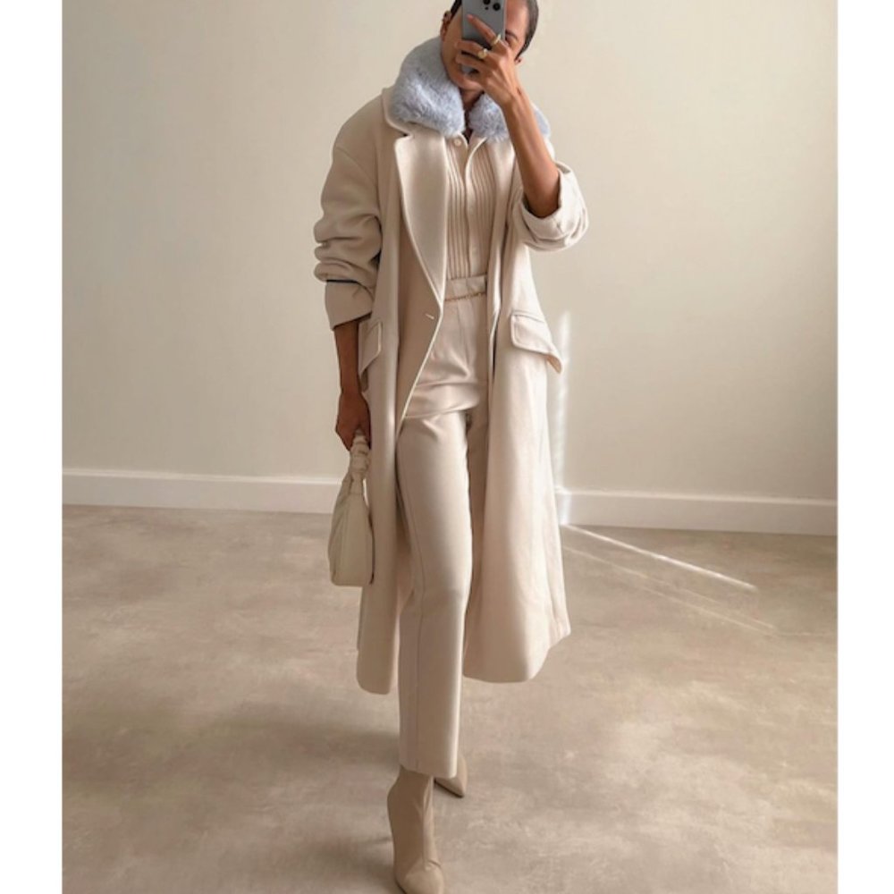 BLOGGER'S FAVE! Zara Faux Fur Lapel Collar Knit Cardigan NWT